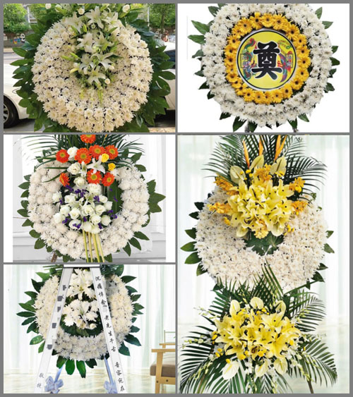 广东韶关市南雄市水口镇下湖村花圈速递